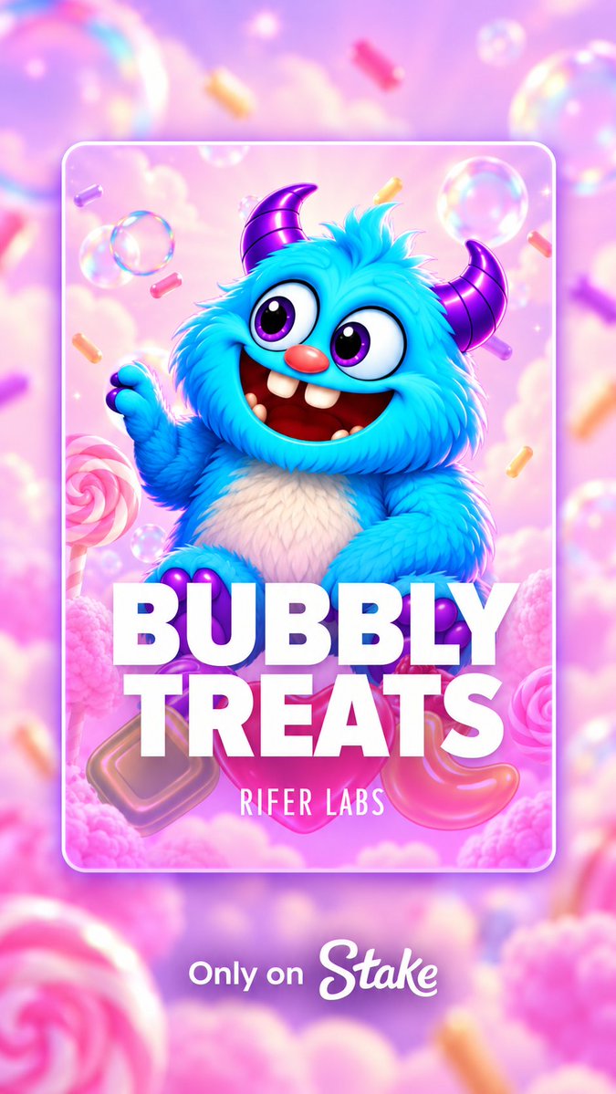 RiferLabs's tweet photo. Who’s craving something sweet? 🍬👀

Bubbly Treats, only on @Stake 🫧 https://t.co/JuXXgTJIim