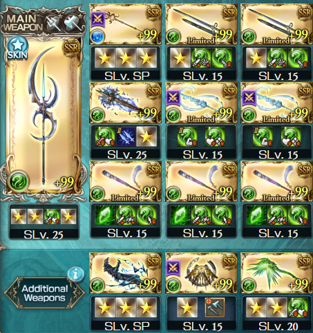 furooke_ances's tweet photo. たぶん後で動画作るけどとりあえず風ソロモナスの編成
武器は破壊取得後左上から順番で、虚無槍2本目まではめちゃくちゃ戦力上がるので序盤は武器最優先
対ボスはラウンドインペイラーがベルゼバブになるのでメインは神石でOK
雑魚狩り役は主人公だけでいいのでボス対策キャラを集めてください https://t.co/MmY2xHiQMc