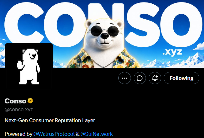 MadChad_eth's tweet photo. I’ve got 3X GTD spots for @conso_xyz 
✨Free mint on Sui
Expect Sui and Walrus to surprise you every time

To enter:
• Follow @conso_xyz  &amp; @MadChad_eth 
• Like + RT
• Drop your sui wallet (Slush wallet)

Ending in 24h ⏳ https://t.co/Ln68TNxnsN