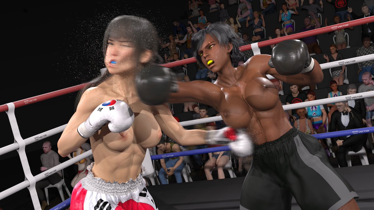 BiQbox's tweet photo. (1/2)
OC vs OC match-up!
It's Sae vs Leila! 

Both fighters are on equal at first. However, Leila caught Sae in a counter! Leila then shot a surprise uppercut to the chin!

Commission done for @RingsideLeila 

Kim Sae-Yong belongs to me
Leila Panthera belongs to @RingsideLeila https://t.co/ZoqxWENFno