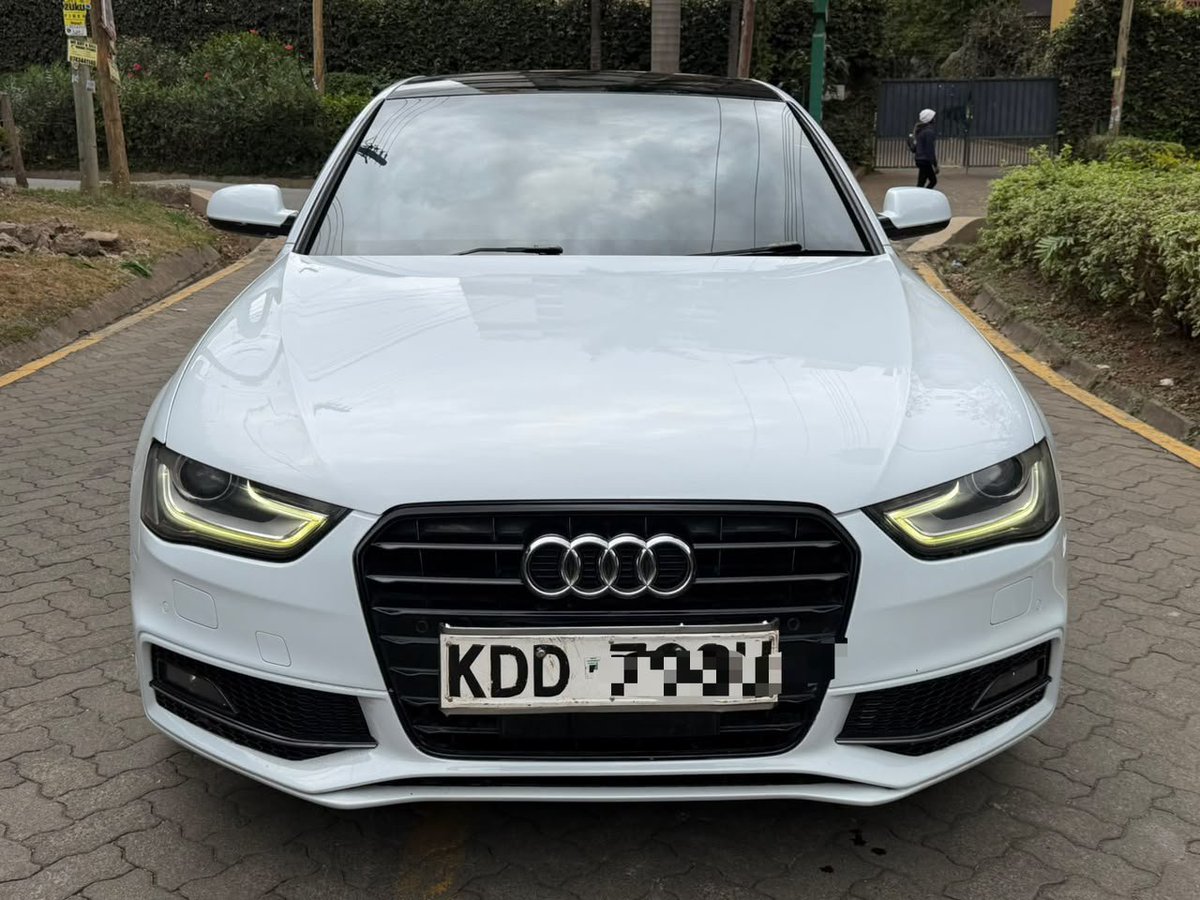 JaMtoka's tweet photo. - 2014 Audi A4 🇩🇪 (Typ 8K)
- KSh1.6 Million 
- Fuel Tank: 65L
- 9-12km/litre
- Location: Nairobi 🇰🇪 (Kilimani)
- +254733665551 (WhatsApp)
- michael@beyondtarmac.co.ke 

- 2.0-litre 4-Cyl Turbocharged Petrol with Intercooler (CDN)
- 180bhp @ 4000-6000 rpm
- 320Nm @ 1500-3900Nm
- Multitronic CVT
- 2WD

- Suspension:
√ Front: 5-Link + Stabilizer
√ Rear: Trapezoidal-Link + Stabilizer
√ Brakes: Ventilated Discs Front and Discs Rear
√ Tyres: 225/50R17
√ Ground Clearance: 140mm

- 6 Airbags 
- Brake Assist 
- Cruise Control 
- EBD
- Electronic Differential Lock 
- Electronic Stability Program
- LED Headlights with DRLs
- Traction Control System 

- Audi MMI System  with 7" Colour TFT + Rotary Controller
- Aux Input
- Bluetooth Connectivity
- Dual-Zone Climate Control
- 1X USB-A Port
- 10 Speaker Audi Concert Audio System
- 180W

- Alloy Wheels
- Fabric Seats
- Fog Lights 
- Headlight Washer System
- Shark Fin Antenna