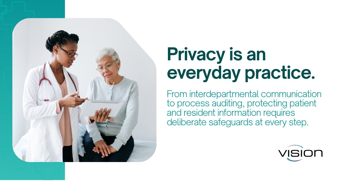 vision_software's tweet photo. Protecting patient/resident privacy requires deliberate precautions, safe communication, and ongoing oversight. Auditing at-risk processes can help correct unsatisfactory outcomes and prevent recurrences. https://t.co/MO13HH2HDB #PatientSafety https://t.co/Mq83Bq4KmY