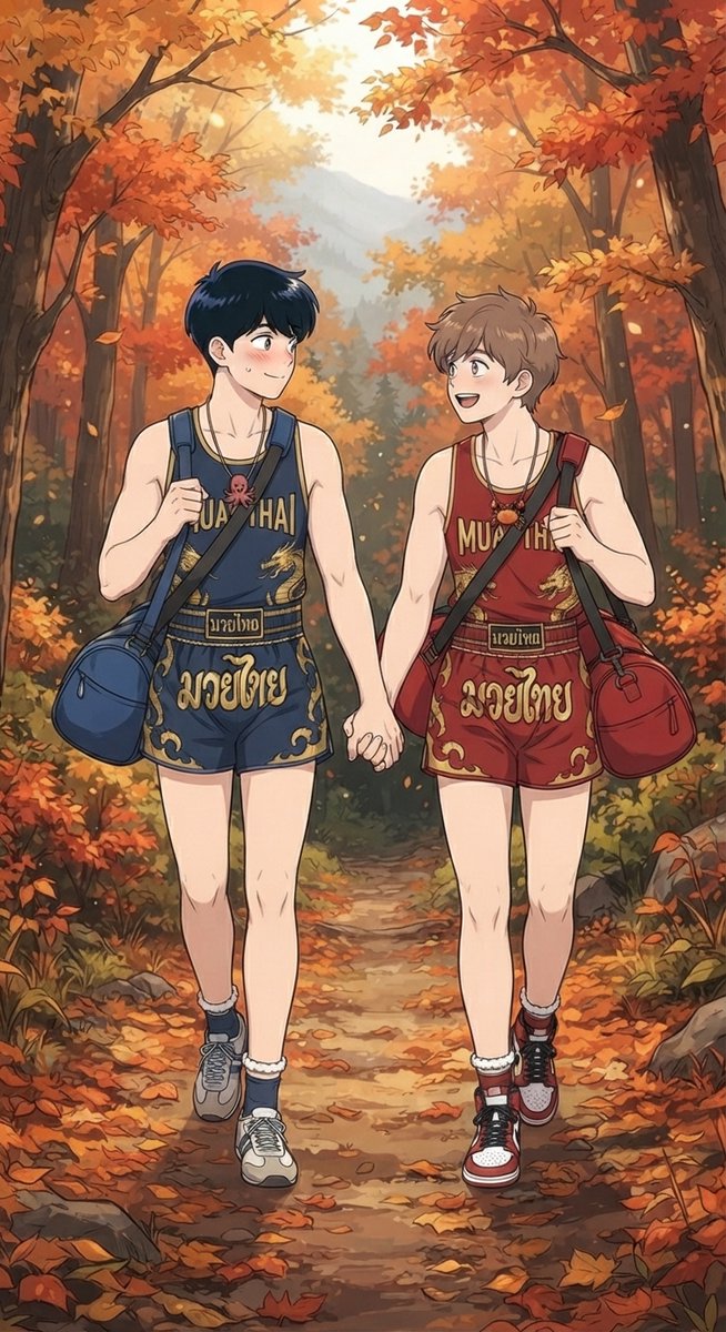 Bili4519's tweet photo. You prefer Summer or Autumn?

🦀#Hirose &amp; 🐙#Nakamura love to be around each other in Summer or in Autumn... always!🥰

What's your fav?

#nakahiro #GanbareNakamuraKun #GoForItNakamura https://t.co/OFSZUGGTaI