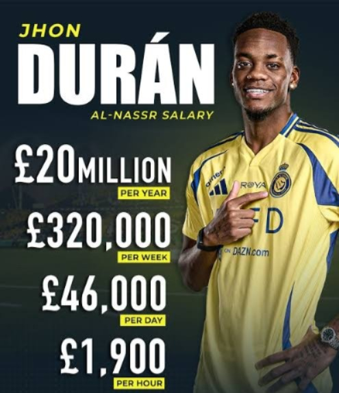 marcaejoga_'s tweet photo. 💰 Segundo a imprensa portuguesa, Durán recebe cerca de €20 milhões por temporada. Mais que muito jogador renomado:

🏴󠁧󠁢󠁥󠁮󠁧󠁿 Saka: ~€18 mi
🇦🇷 Lautaro: ~€16,6 mi
🇫🇷 Dembélé: ~€18–18,2 mi
🇵🇹 Bruno Fernandes: ~€18–19 mi
🇫🇷 Olise: ~€13,5 mi

⚠️ Valores estimados, não oficiais. https://t.co/QT6mZvxmwW