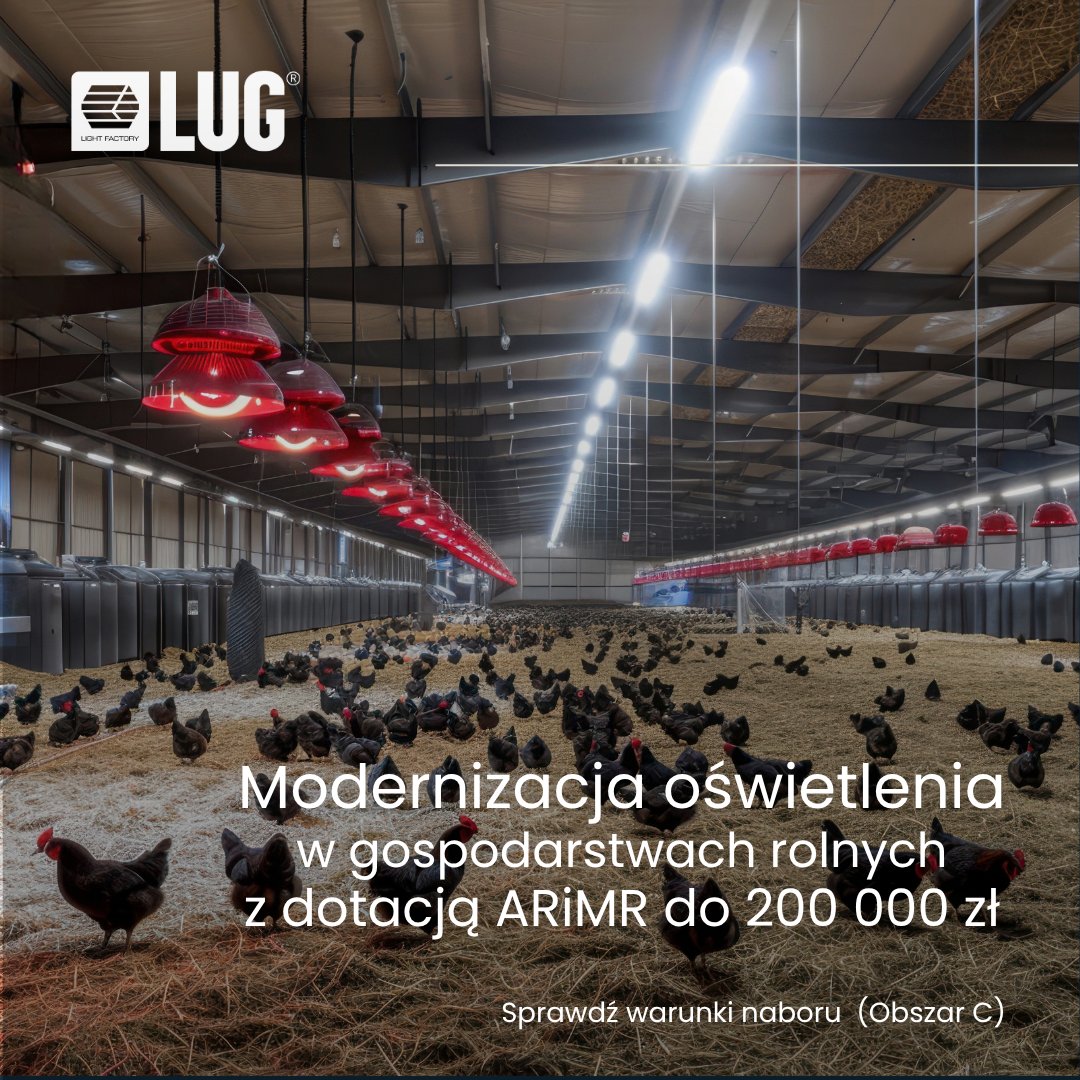 LUGLightFactory's tweet photo. 🚜 Dotacje na modernizację oświetlenia LED dla rolników od @ARiMR_GOV_PL.
🔹 Do 200 tys. zł refundacji (do 65% kosztów)
🔹 Możliwość 50% zaliczki
🗓️ Wnioski na Portalu Rolnika do 3.11.2026
Kontakt: Rafał Maik, GSM: +48 538 183 966
#LUG #modernizacja #led #dotacja https://t.co/PiekYvBUwU