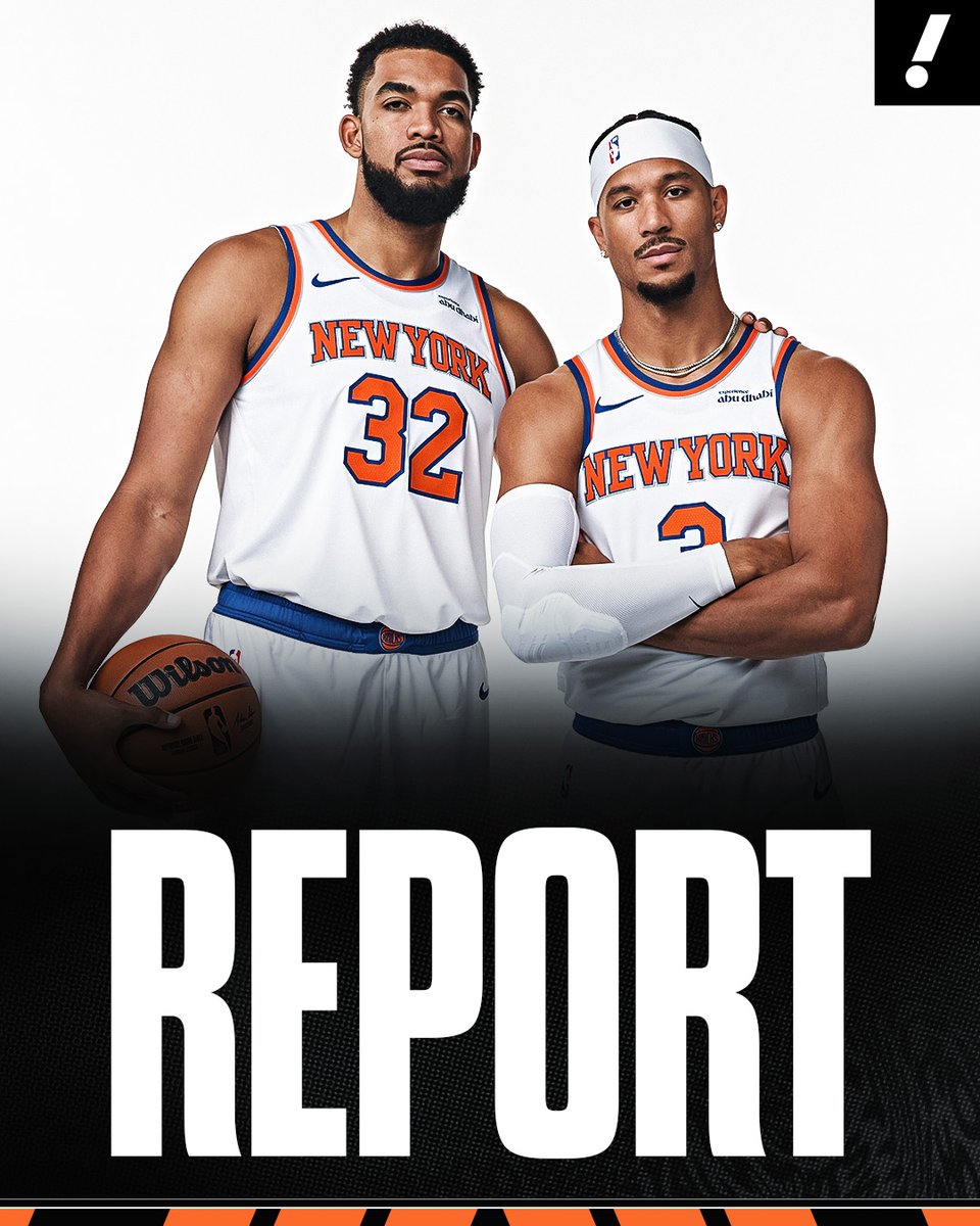 YahooSports's tweet photo. Karl-Anthony Towns and Josh Hart could be potential trade candidates this season if they don't sign contract extensions soon, per @ShamsCharania.

Towns is eligible for a four-year deal worth over $276 million, and Hart is eligible for a four-year, $131.2 million deal.

KAT shared on Monday that he and the Knicks are not close on an extension despite his willingness to accept a team-friendly deal.