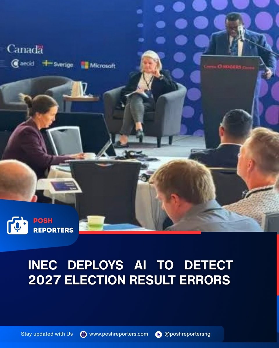 poshreportersng's tweet photo. INEC is deploying AI to help detect discrepancies and anomalies in election-result records ahead of the 2027 polls.
The commission says AI will support—not replace—human oversight in the verification process.
https://t.co/GCbTxSWSJL
#INEC #2027Elections https://t.co/ndAZrY3dAz