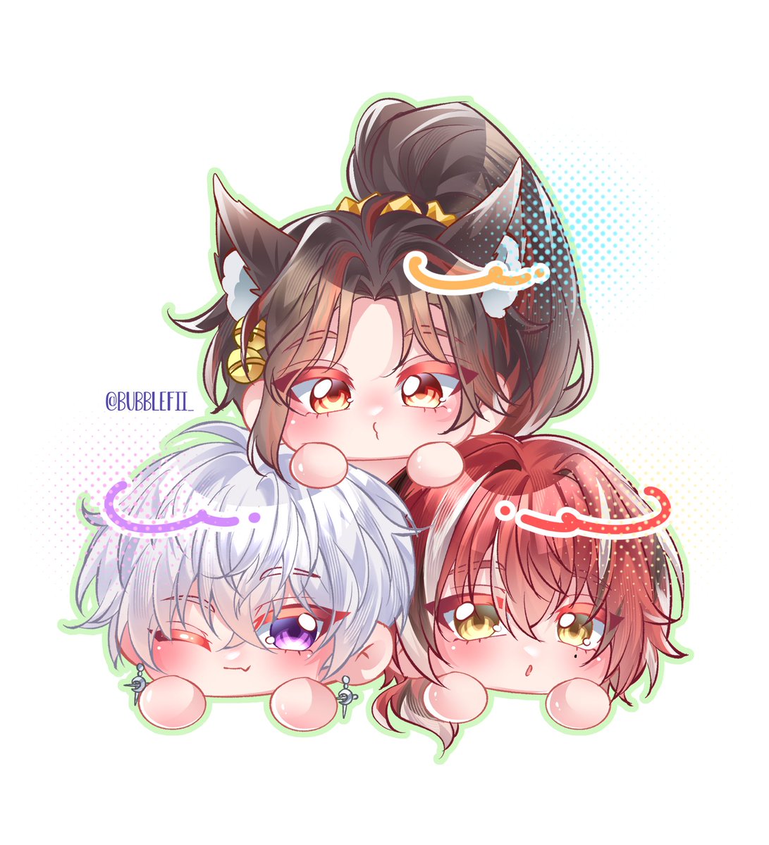 Bubblefii_07's tweet photo. Pentol pentol gemash ini ada di etalase 3 yah❤️💜🧡
#harristhetic #artion #gehennart https://t.co/uR4iFIUjJ9