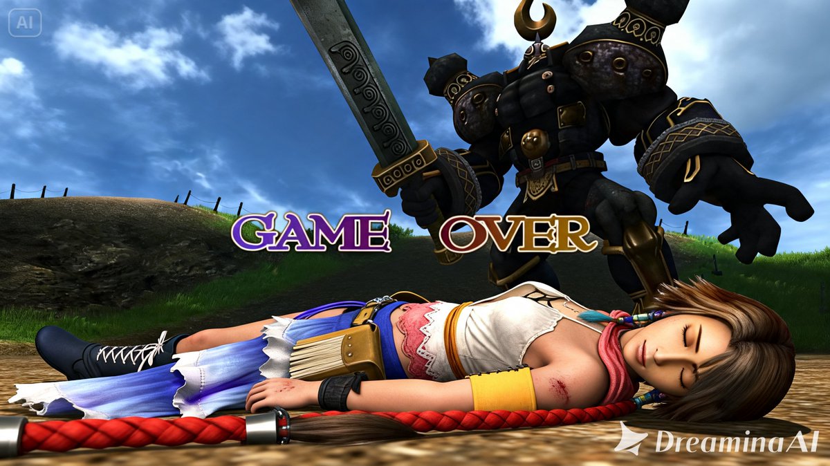 prasetya_j93824's tweet photo. Yuna ユウナ, Final Fantasy X-2 ファイナルファンタジーX-2 Is losing to some enemy Game Over Ryona リョナ. this time she wears gunner Costume with good shorts like koboii Sytle. #rpggame #squreenix #spira #ryonas #gullwings #summoner #playstation2 #classicgame https://t.co/LkfxhOmC3z