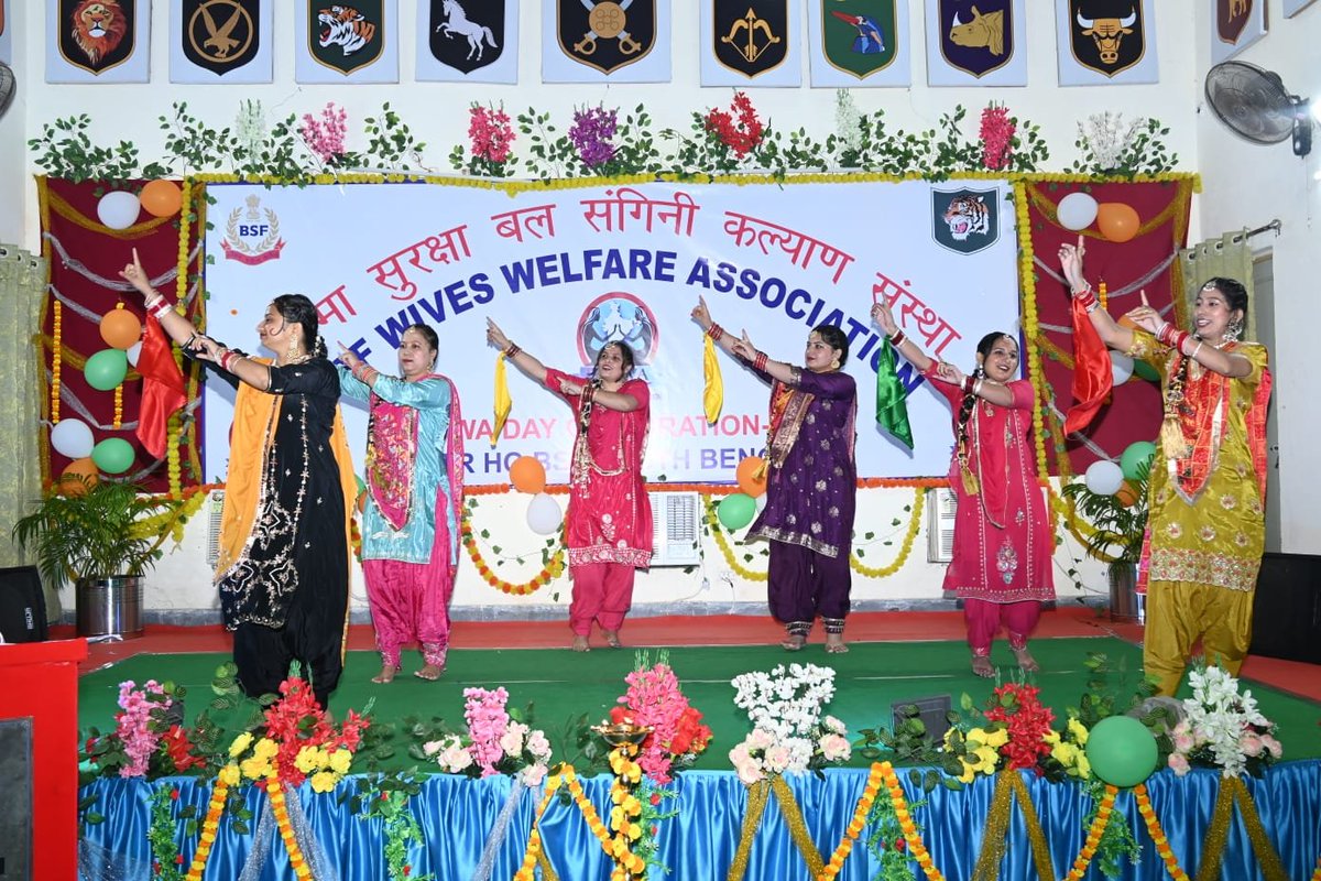 BSF_SOUTHBENGAL's tweet photo. 𝐅𝐨𝐬𝐭𝐞𝐫𝐢𝐧𝐠 𝐓𝐨𝐠𝐞𝐭𝐡𝐞𝐫𝐧𝐞𝐬𝐬: 𝐒𝐨𝐮𝐭𝐡 𝐁𝐞𝐧𝐠𝐚𝐥 𝐅𝐫𝐨𝐧𝐭𝐢𝐞𝐫 𝐁𝐒𝐅 𝐂𝐞𝐥𝐞𝐛𝐫𝐚𝐭𝐞𝐬 #𝐁𝐖𝐖𝐀𝐃𝐚𝐲𝟐𝟎𝟐𝟔 🎉🎊

The BSF Wives Welfare Association (BWWA), South Bengal Frontier, celebrated #BWWADay2026 at 74 Bn BSF, Digberia, with great enthusiasm, warmth and camaraderie.

Smt. Rima Sharan, BWWA Head ,SPL DG EC and Smt. Kripapreet Kaur, BWWA Head, South Bengal Frontier, graced the occasion. They interacted warmly with BSF families and appreciated their enthusiastic participation, creativity and dedication in making the celebration memorable.

The celebration featured vibrant cultural performances by BSF families, including colorful dances, melodious songs . In a special tribute, BSF Veeranganas were honored for their extraordinary courage, sacrifice and resilience.

The event highlighted the enduring spirit of togetherness, creativity and mutual support that strengthens the BSF family and reinforces the bonds of solidarity across the force.

#BSF #BWWA #Veeranganas #SouthBengalFrontier #BSFFamily