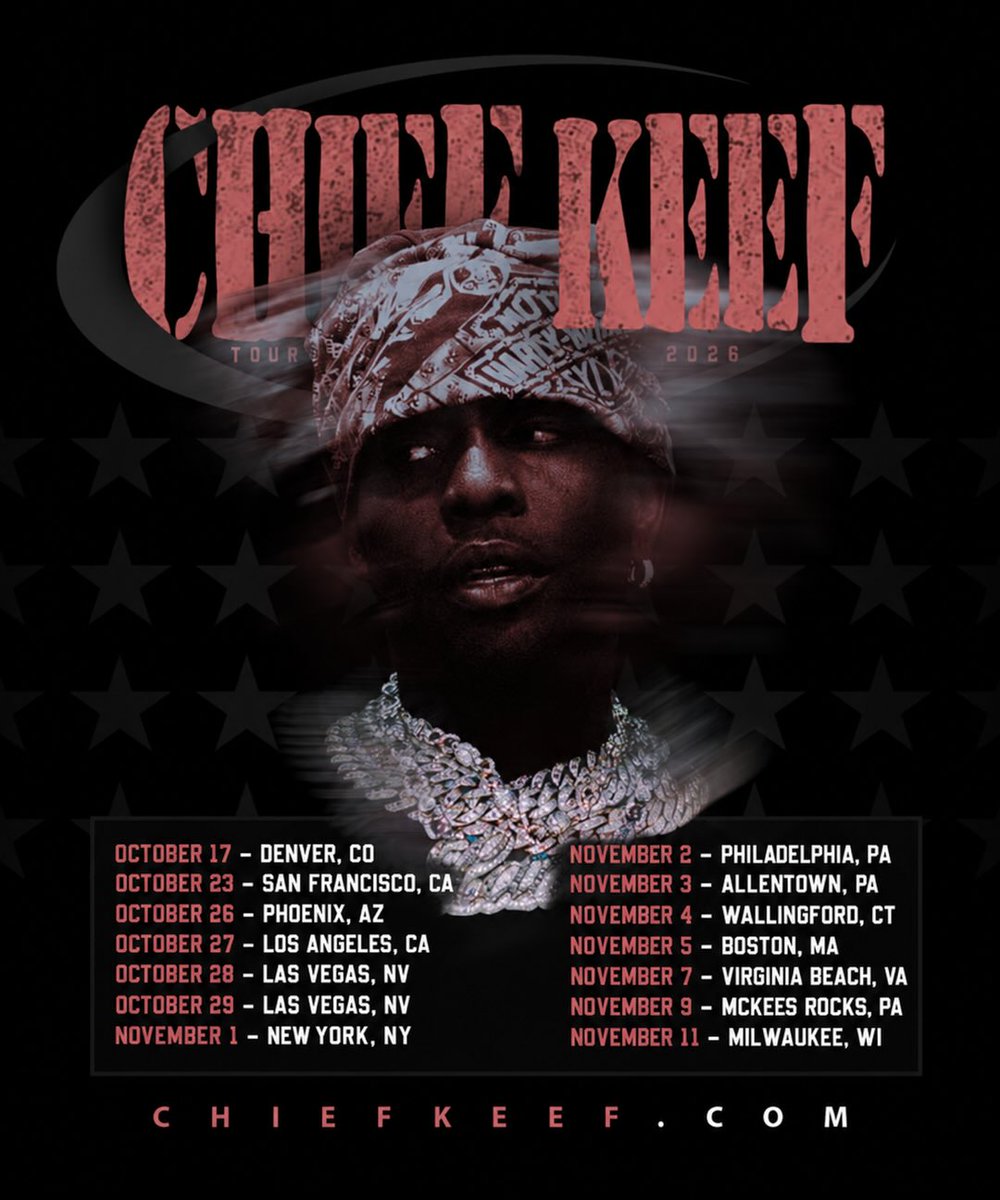 SwankPR's tweet photo. 🚨 TOUR UPDATE 🚨 

Chief Keef has made some changes to tour dates, and tickets are still available 👀‼️ 

This is a show you DON'T want to miss 😎🎤 

🎟️ : https://t.co/C5CfCMO4Nc

#SwankPR #ChiefKeef #Tour #Rapper https://t.co/zUcFN9mejU