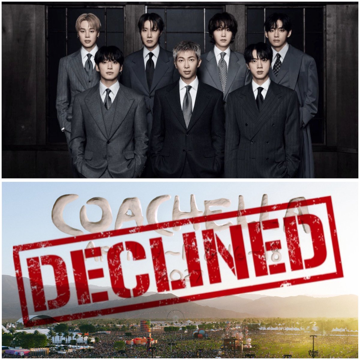 TouringAsiaPop's tweet photo. BTS’s declining to appear next year’s Coachella sparked relief from ARMYs, while others arguing it’s their choice and their right to go wherever they please.

In light of this denial of appearance, the biggest pop band will now have opportunities to continue their biggest tour on Earth, ‘ARIRANG’, traveling other locations and break more records in 2027.

The last artist was given $10 million to appear in Coachella for two weekends. BTS makes 2-6 times that amount in one stadium show by themselves.

BTS continues their sold out LATAM tour, heading for Lima, Peru tomorrow. @bts_bighit 

#방탄소년단
#bts_ari̇rang
#BTS
#BTS_WORLDTOUR
#BTS_WORLDTOUR_LATAM
#BTS_WORLDTOUR_ARIRANG
