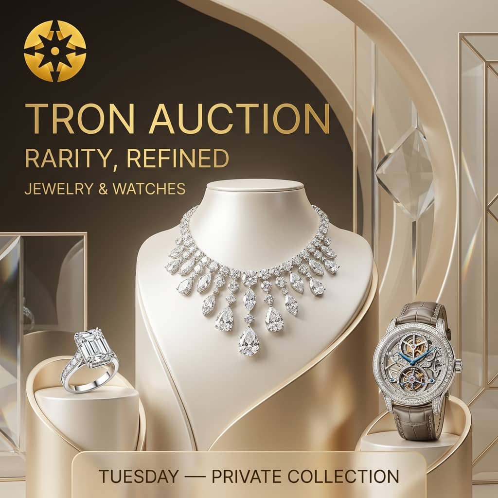 TeraTronAuction's tweet photo. True luxury is found in the details. ⌚💎✨

Discover exceptional timepieces and fine jewelry selected for collectors who appreciate precision, craftsmanship, and rarity.

#TronAuction #LuxuryWatches #FineJewelry #JewelryCollectors #WatchCollectors #LuxuryAuction #CollectorsEdit https://t.co/7eO5oQI6H8