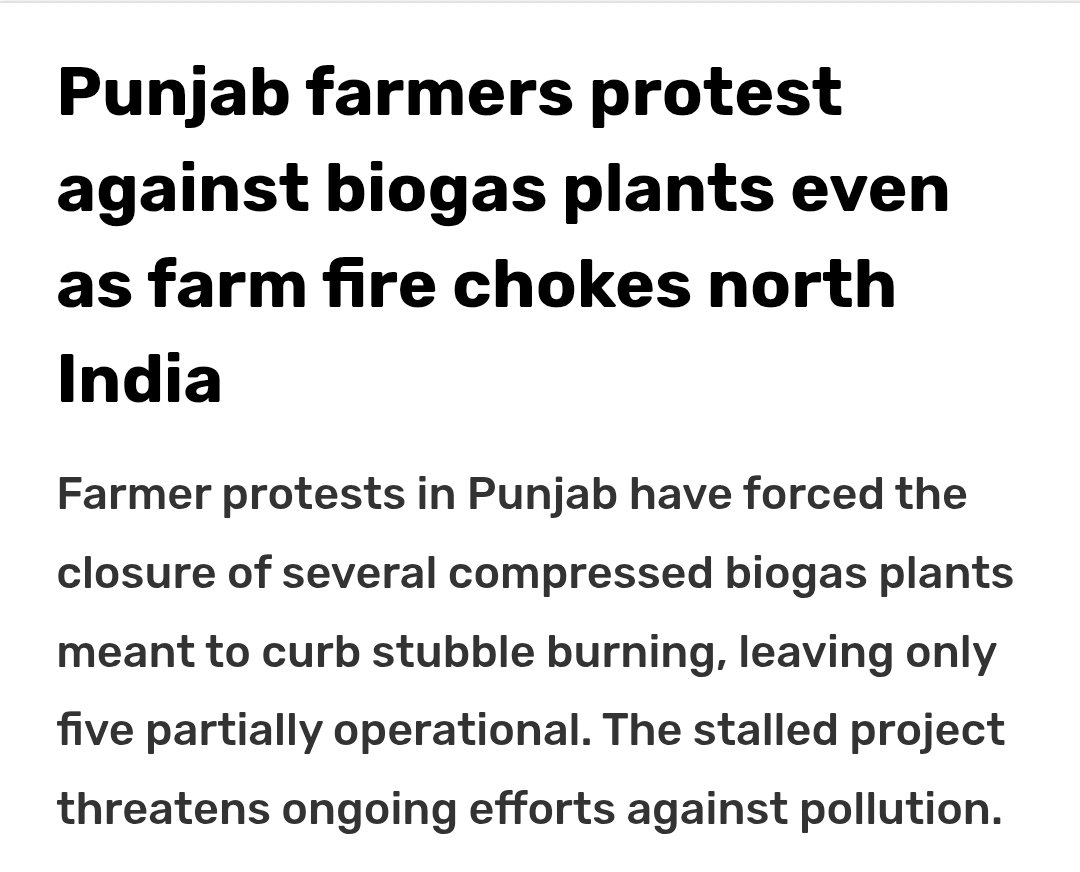 JackRangaswami's tweet photo. Punjab farmers shut down biogas plants saying it causes pollution 😂😂😂 https://t.co/9ST2BkqEdj