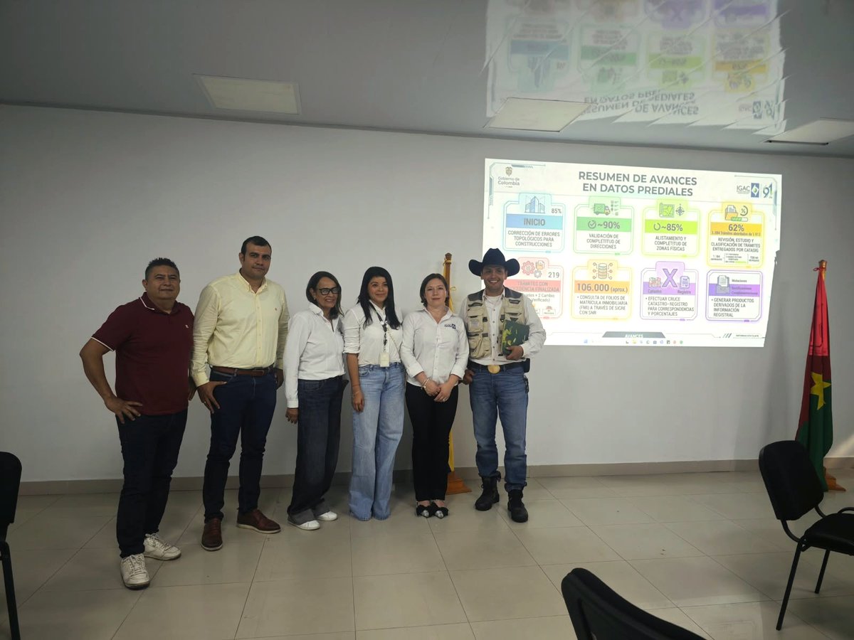 igacColombia's tweet photo. 🤝Tras asumir nuevamente como gestores de Yopal, nos reunimos con las veedurías del municipio para socializar el estado de las bases catastrales recibidas durante el proceso de empalme. 

En esta jornada compartimos los hallazgos en datos prediales relacionados con:

📃Trazabilidad documental.
🌎Integridad geográfica.
🧮Calidad alfanumérica.
✅Cobertura territorial.
🏘️Trámites y PQRS pendientes.

Nuestro compromiso con la ciudadanía es realizar la corrección progresiva de la información alfanumérica y geográfica para garantizar la calidad de los datos y avanzar por la seguridad jurídica de la propiedad.