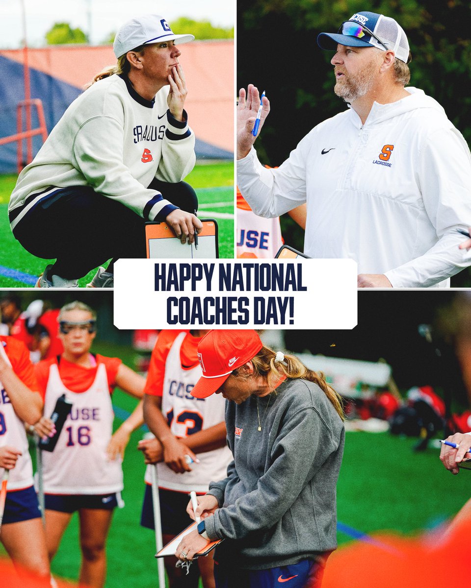 CuseWLAX's tweet photo. Our fearless leaders 🫡

Happy National Coaches Day to the best staff in the country. Thank you for everything you do on and off the field. https://t.co/afm6s56ibw