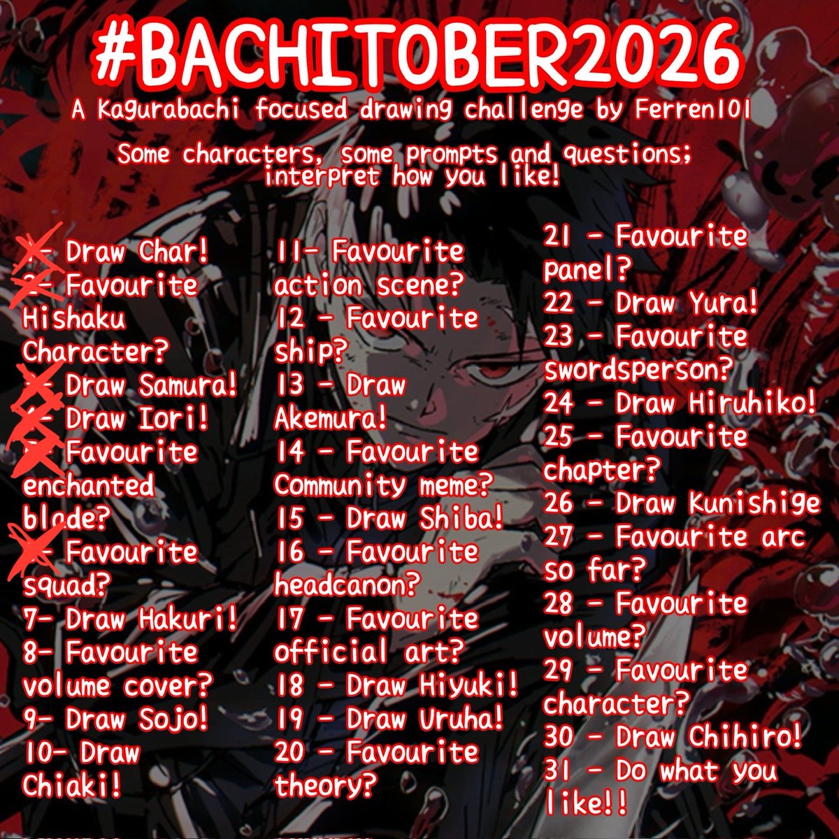 dragoroot47's tweet photo. Day 6 #BACHITOBER2026 - I guess 4bachi counts as a squad? :/ https://t.co/yxzbiNb0yA