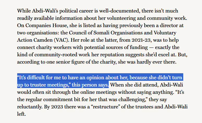joshi's tweet photo. Labour's candidate in Holborn &amp; St Pancras "has served the community for over a decade as a volunteer and trustee for local charities". But @_TheLondoner struggled to find these charities and Labour wouldn't send a list.

Here's a fellow trustee from the one they found. https://t.co/fYkA0hkK8c