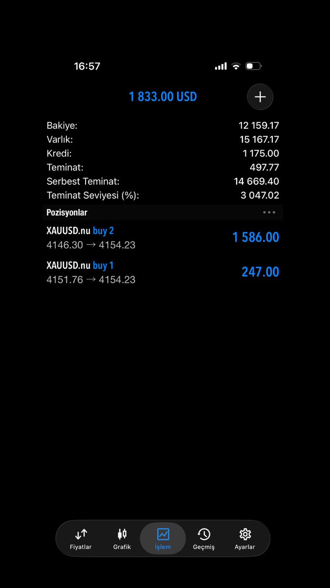forex_trdader's tweet photo. Altında sabır, üstünde sonuç. 📈🔥
Altında doğru analiz, doğru zamanlama ve disiplin konuşur. 💰⚡
Bugünün ekranı: +1.833 USD 💙

#XAUUSD #GOLD #Altın #Forex #ForexTrading #Trading #Trader #GoldTrading #XAUUSDTrading #Piyasa #Finans #Yatırım #TeknikAnaliz #PriceAction #Trade https://t.co/2x3g9wZ1Xq