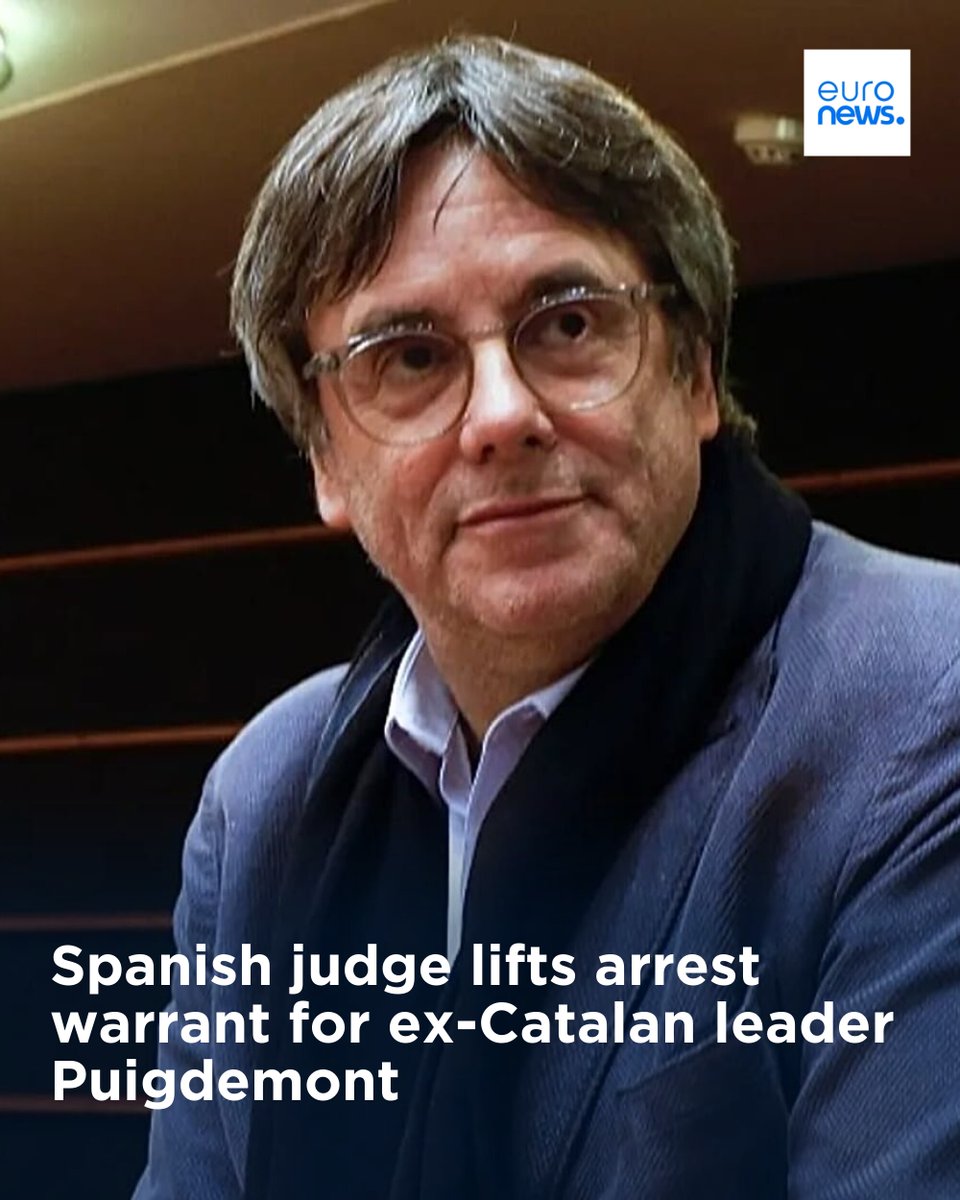 euronews's tweet photo. The former regional president has lived abroad since Catalonia's unilateral declaration of independence in 2017, and left the country without being detained after a brief public appearance in Barcelona in 2024. #EuropeNews
➡️ https://t.co/TvcFhoOuQJ https://t.co/Peq3BQ0H6w