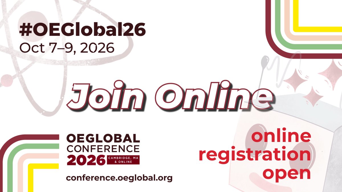 OpenEdGlobal's tweet photo. Tomorrow. #OEGlobal26 opens in Cambridge and online. 🌍

153 sessions, 4 keynote conversations, 263 presenters from 28 countries.

Can't travel? Online registration is open until Friday: https://t.co/hUrA4Mm0sU

#OpenEducation #OER https://t.co/ADOTBH3HAG