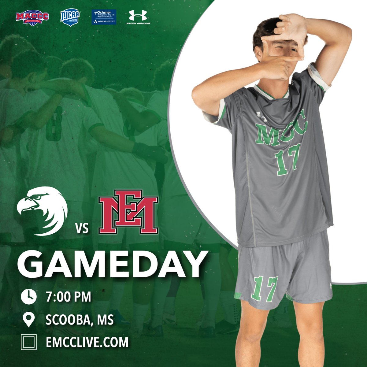 MCCEaglesSports's tweet photo. Eagles looking for four straight in MACCC play ⚽

🆚East Mississippi
📍Scooba, MS
🕕7:00 PM
🏟️Sullivan-Windham Field
💻https://t.co/6jalUIAPBb
🦅#FindYourWings https://t.co/fnwoSQAPzK