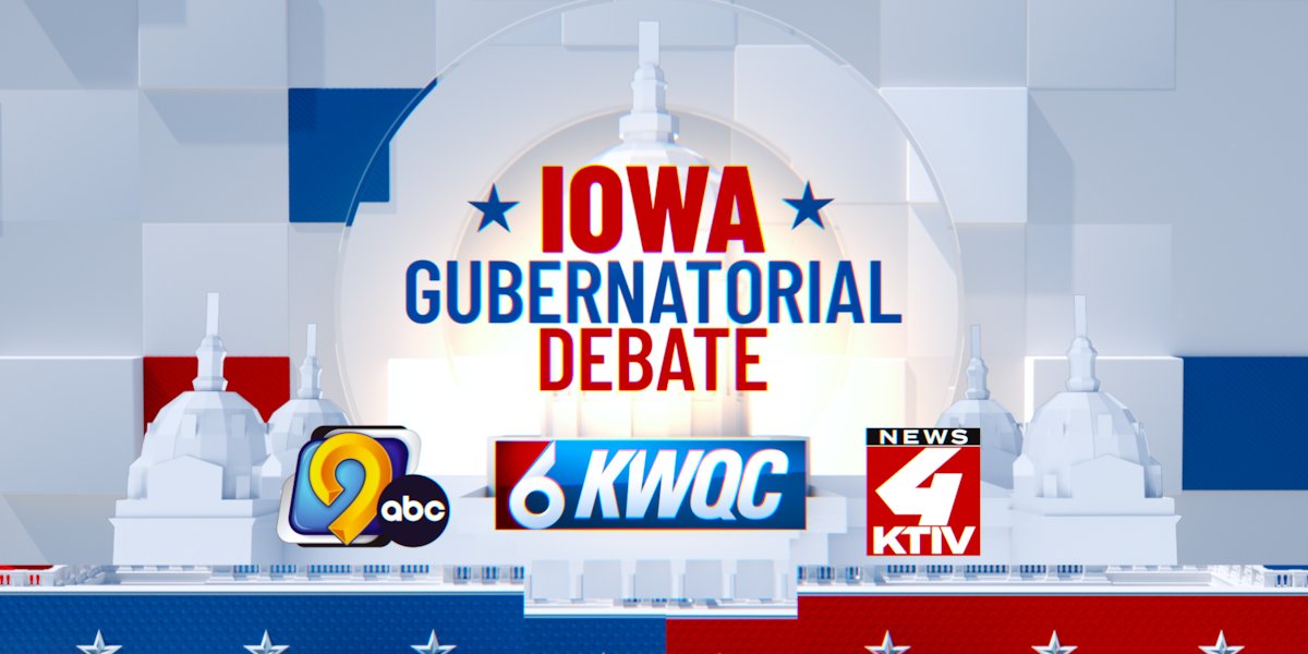 ktivnews's tweet photo. Here’s what you need to know before KWQC’s Iowa Governor debate https://t.co/7TstCcUSRH