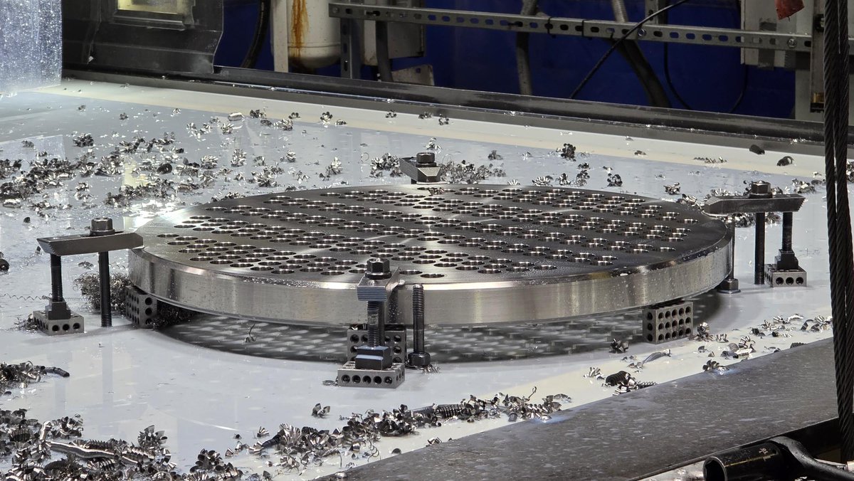 apiint_US's tweet photo. We just finished an order for some custom tube sheets for heat exchangers!

✔️ 256 holes
✔️ 35" OD
✔️ 304 Stainless Steel
✔️ Machined weld prep

See what we can do for your next project👇
➡️https://t.co/DQ9TOVWXTz

#TubeSheet #HeatExchanger #Manufacturing https://t.co/joKwt8uzgN
