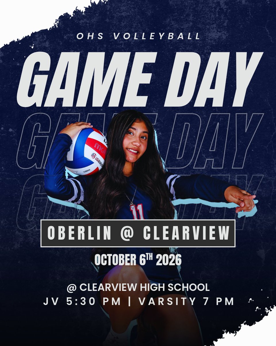 OBPhoenix's tweet photo. OHS Volleyball hits the road to Clearview High School!

JV — 5:30 PM
Varsity — 7:00 PM

Let’s go, OBERLIN! 💙🏐 https://t.co/fURyCMyRsx