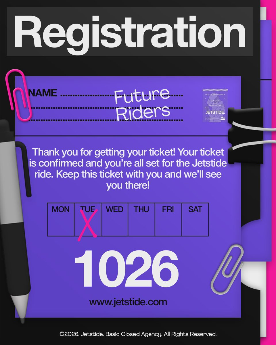 Jetstides's tweet photo. Registration is now open! ★ The jetski ride starts here. Take your time filling out the form and read through each section carefully before submitting. Double-check your answers, make sure everything is filled in properly.

→ https://t.co/ii38yVFdo8 https://t.co/vmgm4lZfYC
