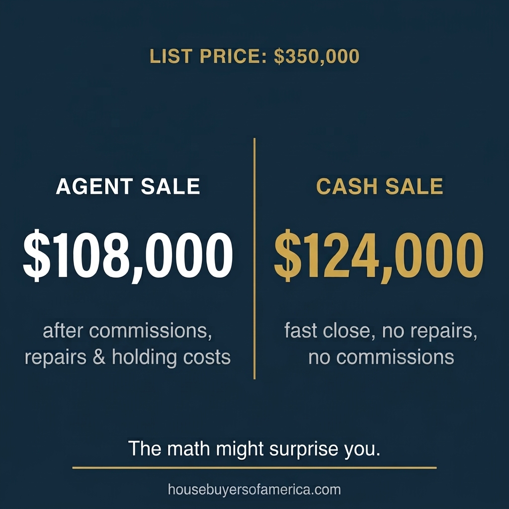 HomeBuyersUS's tweet photo. Selling with an agent isn't always the bigger paycheck. Here's what the numbers actually show: https://t.co/St60m2Cn10
#HomeSelling #CashOffer #RealEstate https://t.co/1ZwDIJjkYn