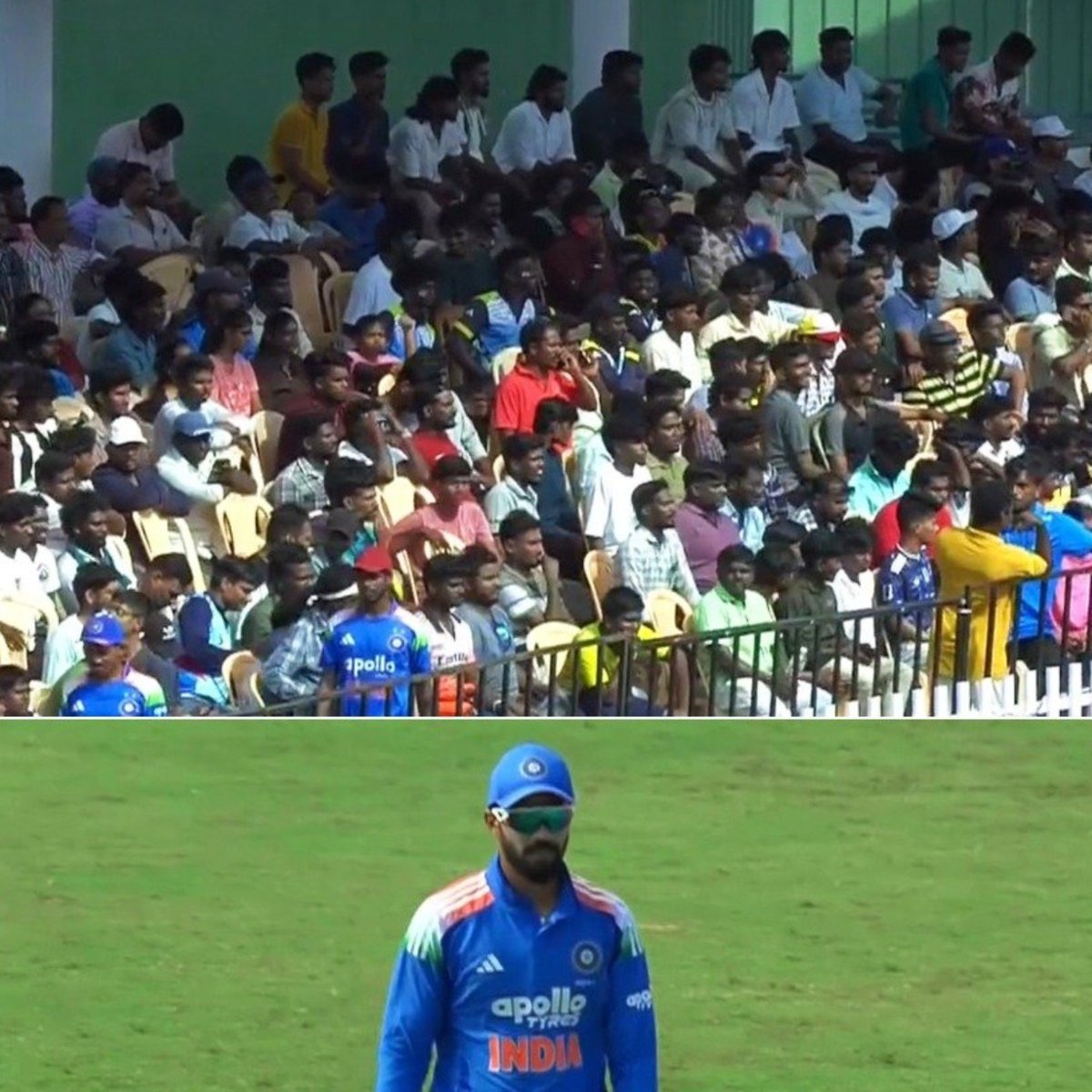heroxcricket's tweet photo. ๐๐ Great Crowd In Puducherry!
-Itโs Tuesday, the match started at 2 PM in hot conditions, yet a massive crowd turned up to watch Ruturaj.
What a turnout from the fans! ๐ซกโค๏ธ
#Cricket #IndiaA #AusA https://t.co/AB91KhwMPL