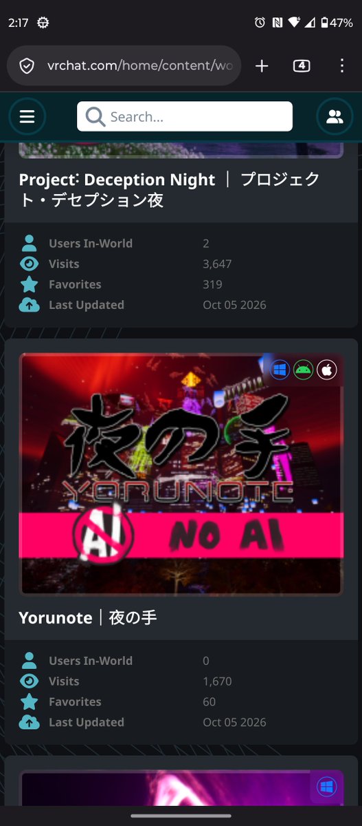 worldsbyreth's tweet photo. I'm doing my part as a world creator to take a stance against the gen ai slop factory at #vrchat Do better!! https://t.co/26Dyigaxx1