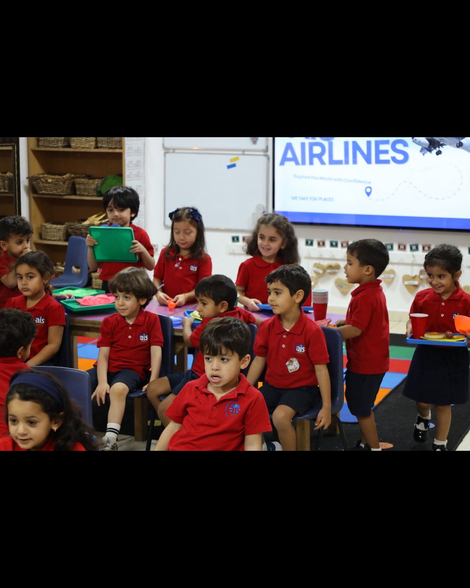 AISQ8's tweet photo. Our students had a wonderful time exploring community roles at the airport and on an airplane through imaginative role-play. The children took turns being pilots, air hosts and hostesses, check-in clerks, and passengers.

#aisq8 #learningthroughplay #aisq8ec #ibpyp https://t.co/ttOXnTfbfO