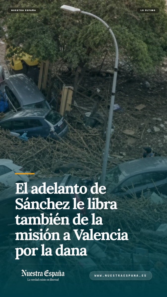 esnuestraespana's tweet photo. 4 expedientes españoles quedan supeditados al calendario de Moncloa
🟥El adelanto de Sánchez le libra también de la misión a Valencia por la DANA
👉https://t.co/ZSoYYdM13O
Síguenos para más noticias
#NuestraEspaña #Noticias #Misión #Valencia #Dana #Ceuta #ParlamentoEuropeo #29N https://t.co/7mXI7JEubM