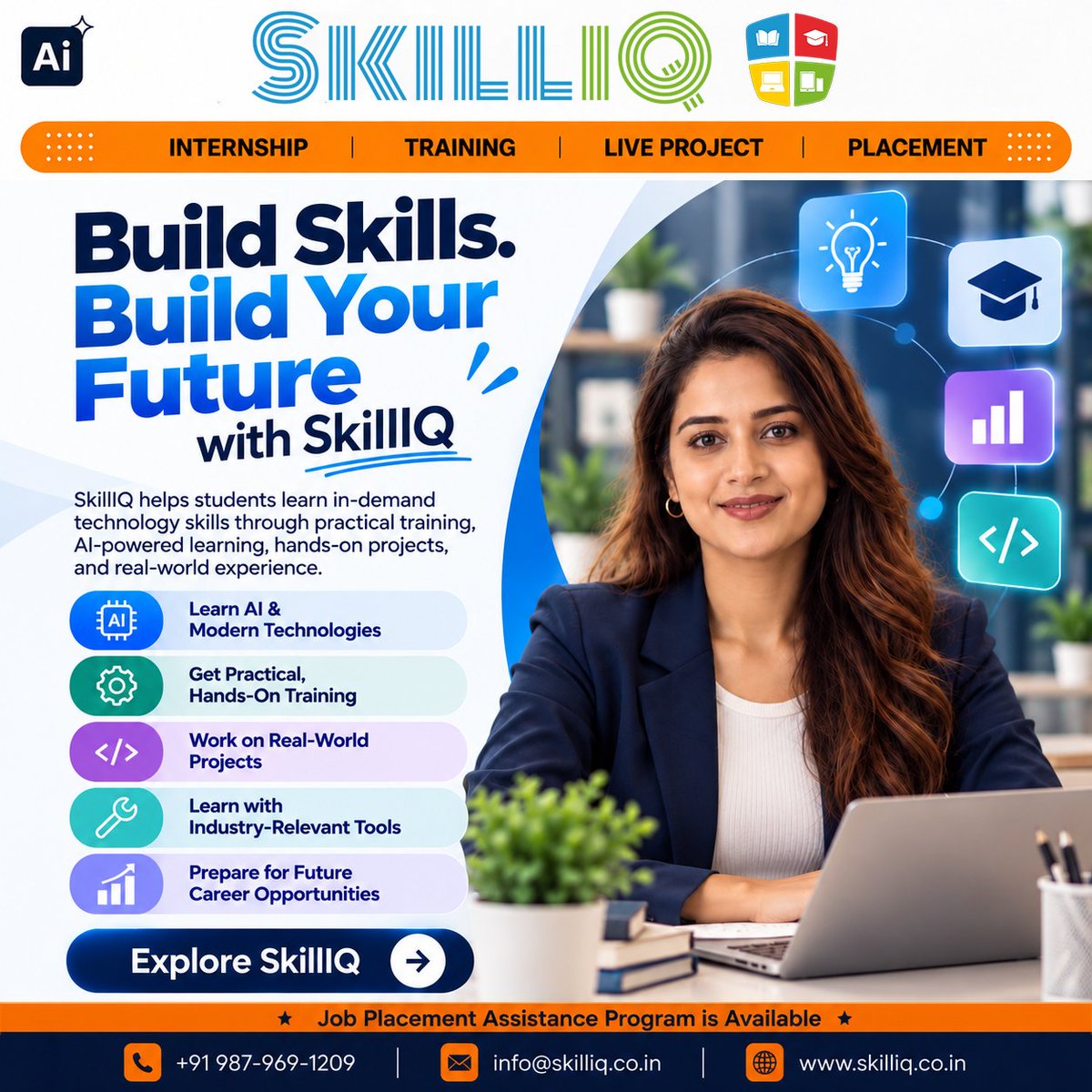 SkillIQCourse's tweet photo. Build Skills. Build Your Future with SkillIQ!

SkillIQ offers:
• AI &amp; Modern Technology Training
• Hands-On Learning
• Real-World Projects
• Industry-Relevant Tools
• Career Preparation
Job Placement Assistance Available.
#SkillIQ #AITraining #SkillDevelopment https://t.co/JoOKu13pi9