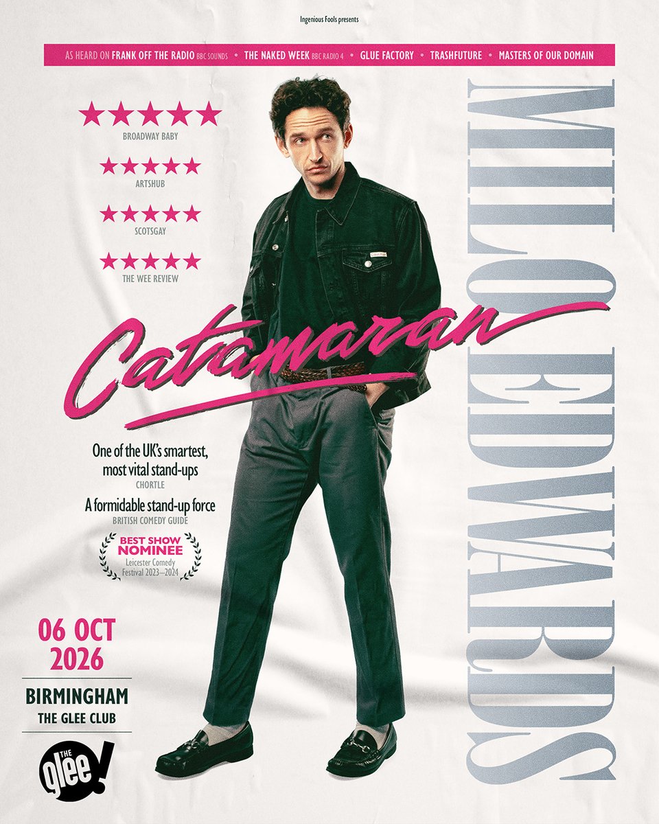 GleeClubBham's tweet photo. TONIGHT! 🕗👇

@Milo_Edwards: Catamaran (part of @BhamComFest)

Doors: 7:45pm
Last entry: 8pm
Approx finish: 10pm

Featuring support from Aidan Jones!

🎟️ Tickets can be purchased on the door or in advance from https://t.co/sEOxzP1IEr https://t.co/0H8CJOxQ4Y