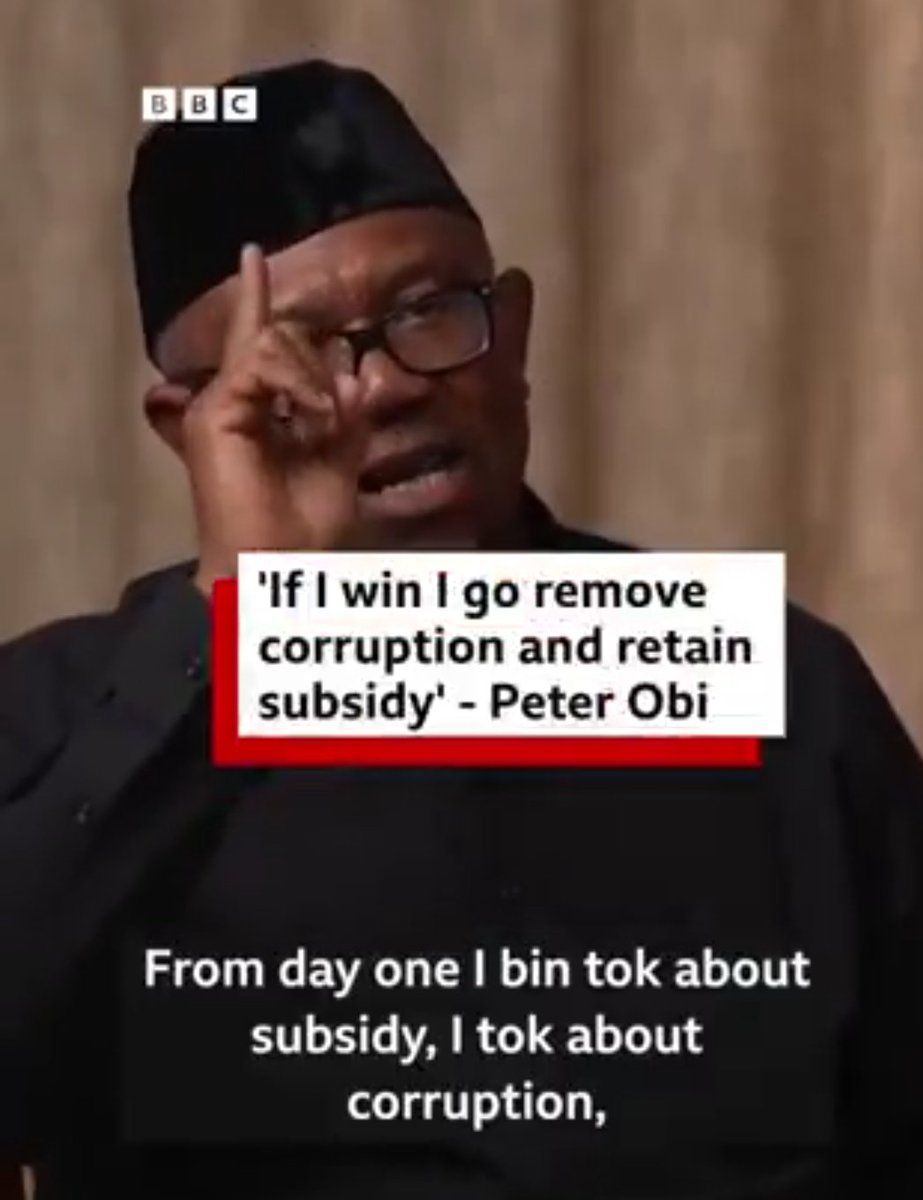 Omatune's tweet photo. Peter Obi said he'll remove subsidy without giving them the expo of how he'll do it. They immediately ran to copy and paste, and put the whole nation to into jeopardy.

Today, Peter Obi has told them he'll return the subsidy they removed and expung corruption.. they are hibernating because, they don't know how to copy that one.

You people will be fine. 

Just wait for 2027.