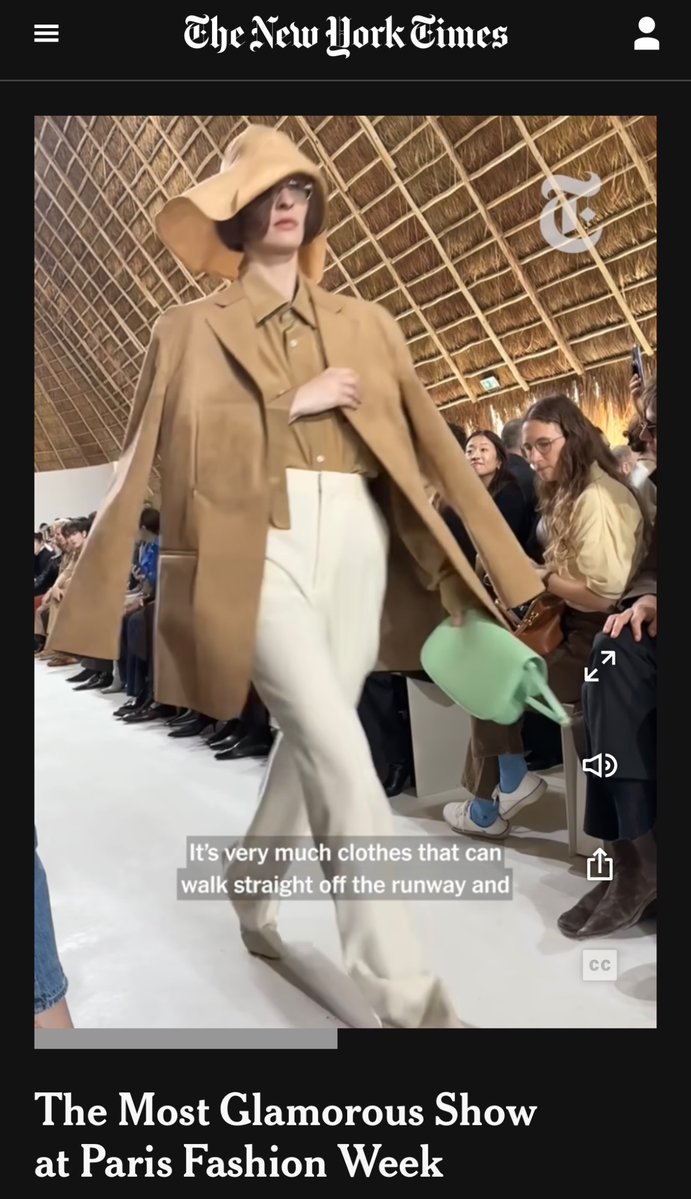 Tomforcebook's tweet photo. The New York Times’ amazing review of Celine’s show! 
“The most glamorous show at PFW” &amp; Book spotted in the video 🌻

BOOK X CELINE PFW27 
#BookKasidet #Celine 
#CelineEte2027 #MichaelRider 
#kasibook 

https://t.co/ViQXNY5cka https://t.co/sFev4Lrp1O