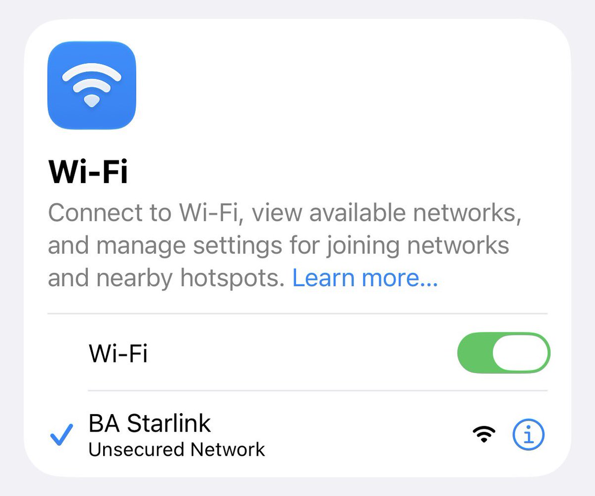 ibbitsc's tweet photo. First time on a BA flight that actually has Starlink installed! https://t.co/Gd3xfv0r07