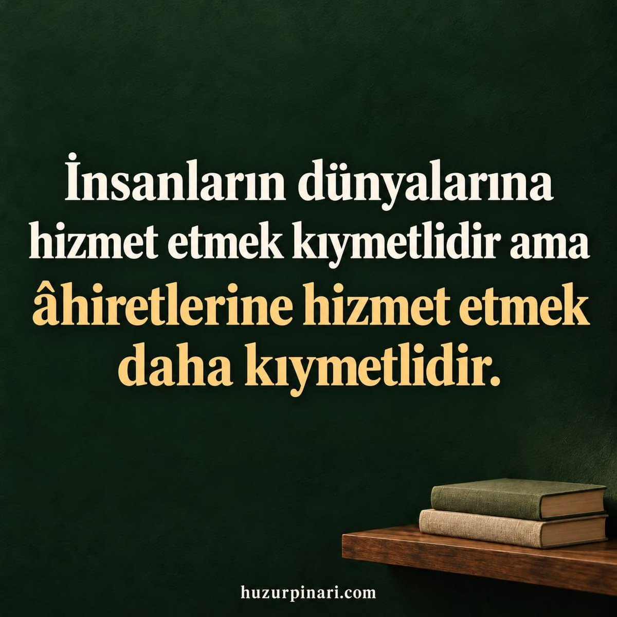 Huzurpinaricom's tweet photo. İnsanların dünyalarına hizmet etmek kıymetlidir ama âhiretlerine hizmet etmek daha kıymetlidir. Kitabları vermekle Cennete gitmelerine, küfürden kurtulmalarına arkadaşlarımız hizmet ediyor. Yeter ki Allah için olsun. Âhirette bu hizmetler karşımıza çıkacak inşallah.

Bizim kitablarımız çok kıymetlidir. Çünki pırlanta içine cam parçalarını karıştırmadık.

-----------------------------------------------

En korktuğum insan, insanlara göre şekillenendir, insanlara göre tavır alandır. Müsliman, her yerde müslimandır. Altın, evliyanın elinde de melunun elinde de altındır. Hava, su neyse müsliman o'dur, onsuz yaşanmaz.

İnsanı en ziyade felakete götüren, kibirdir. Kibri de en çok kıran, istişaredir.