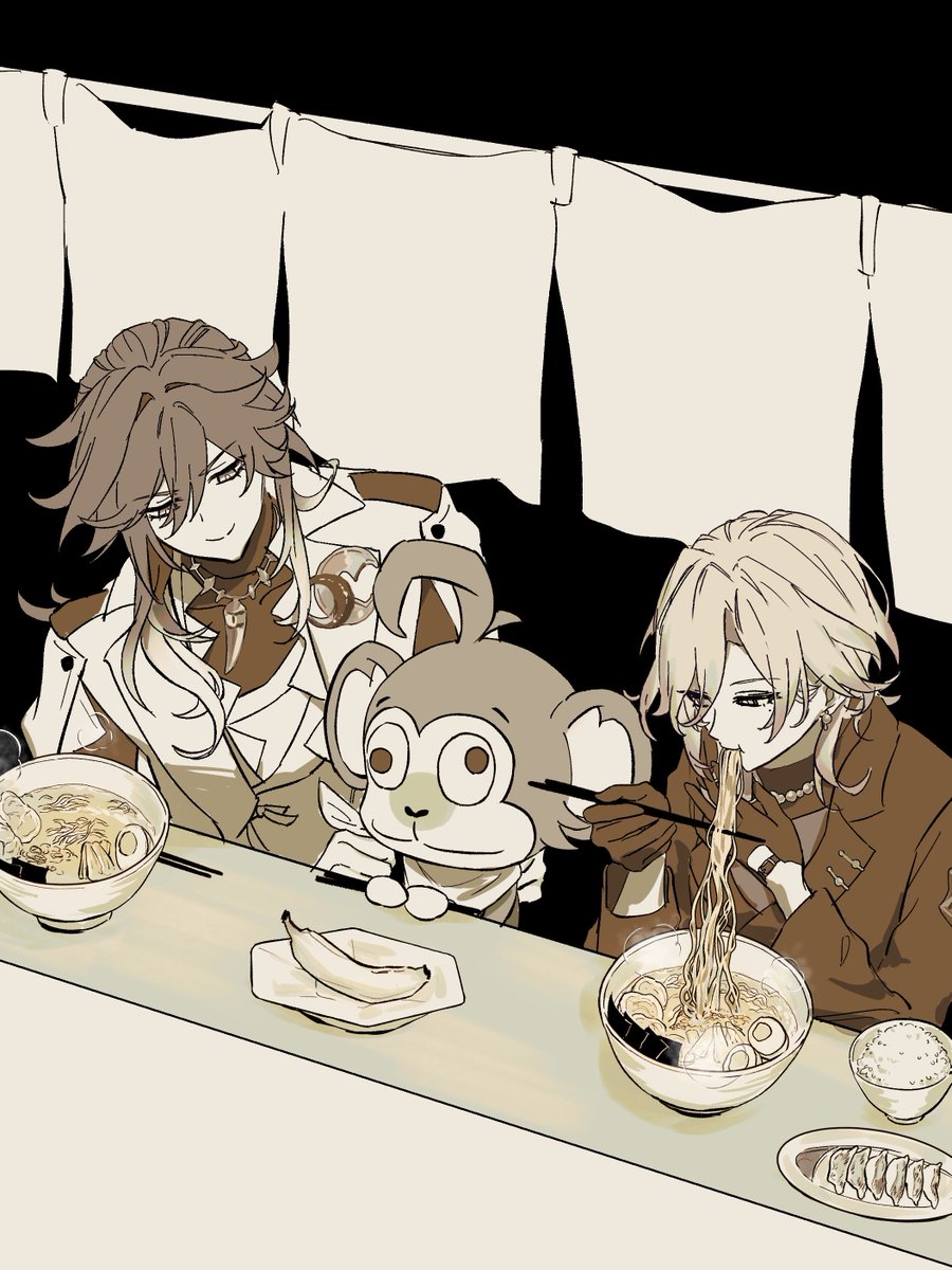 nekobni's tweet photo. ラーメン仲間 https://t.co/mPXK9vIyvJ