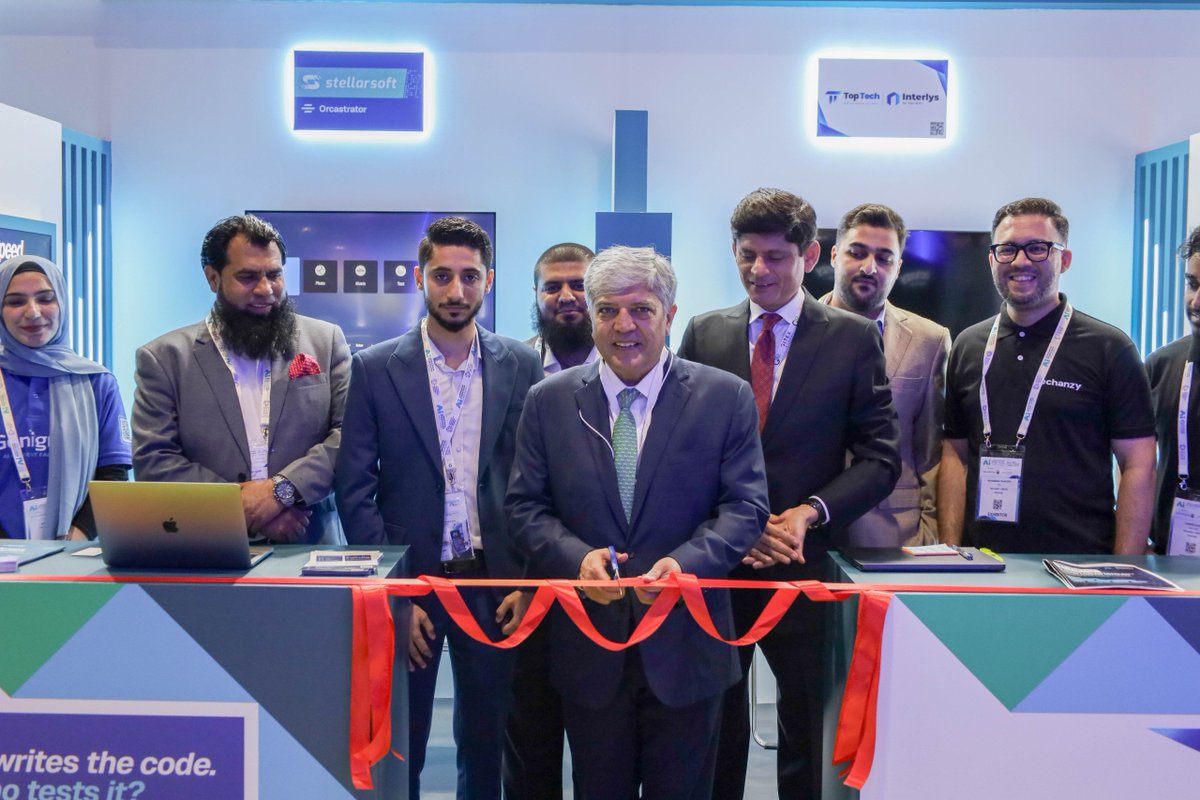 PakinUAE_'s tweet photo. Pakistan Embassy
Abu Dhabi 
*** 
PRESS RELEASE

*Pakistan Showcases AI Innovations at AI Everything Global 2026 in UAE*

Pakistan is showcasing its growing capabilities in artificial intelligence and emerging technologies at AI Everything Global 2026, one of the region’s leading public-private gatherings on artificial intelligence, bringing together more than 500 exhibitors and 150 investors from 70 countries.

Pakistan has established a strong presence at the event, featuring 5 leading Pakistani technology companies presenting innovative AI-driven solutions and services including Al Data Intelligence, Al Surveillance, Al Sales Solutions, Sovereign Al. The Pavilion is established under the auspices of the Pakistan Software Export Board (PSEB).

The Pakistan Pavilion was inaugurated by *H.E Ambassador Shafqat Ali Khan, Pakistan’s Envoy to the UAE*. The Ambassador interacted with participating Pakistani companies and highlighted the importance of enabling Pakistan’s technology sector to play a proactive role in the rapidly evolving global AI landscape.

*H.E Ambassador Shafqat Ali Khan* underscored the need to invest in AI talent development, particularly by equipping the younger generation with advanced AI, coding and digital skills. He emphasized that building a future-ready workforce would be critical to enhancing Pakistan’s competitiveness and enabling its technology companies to capitalize on emerging opportunities in the global digital economy.

Pakistan’s participation in AI Everything Global 2026 reflects the country’s growing technology footprint internationally and provides Pakistani companies with an important platform to forge strategic partnerships, engage with global industry leaders and investors, and explore new business and investment opportunities in the AI ecosystem.

Pakistan’s participation is being facilitated by the Commercial Section of Pakistan Diplomatic Mission in the UAE, led by *Trade & Investment Counsellor Mr. Ali Zeb Khan, in close coordination with PSEB, MoIT*. Pakistani delegates are also engaging with international stakeholders and industry leaders on AI-driven innovation, digital transformation and emerging opportunities for collaboration.

The participation comes amid significant growth in Pakistan-UAE technology ties. Pakistan’s IT exports to the UAE have increased by 42 per cent, from USD 376 million in FY 2024-25 to USD 536 million in FY 2025-26, reflecting the rapidly expanding bilateral relationship in technology, digital services and trade.

*Abu Dhabi
6 October 2026*

1/2