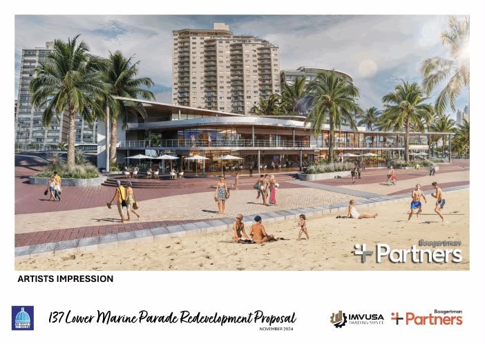 ZANewsFlash's tweet photo. PICS: An artistic impression of how the Lower Marine Parade along the Durban beachfront will look like after a R70 million redevelopment by Imvusa (Pty) Ltd.

Construction is set to begin in January next year and the development will house several eateries - KZN Tonight Podcast https://t.co/vdQQ4VTIzt