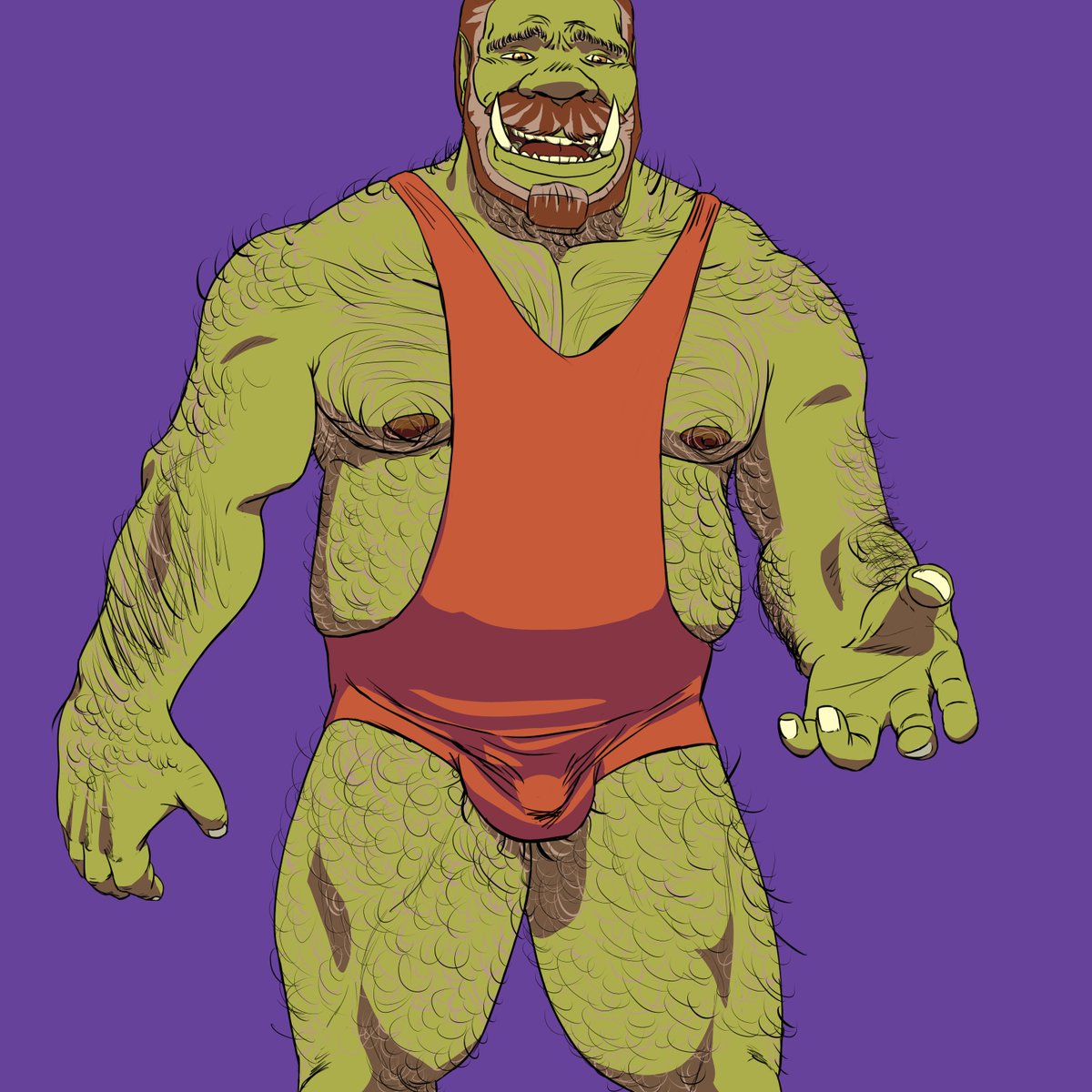 Actodibujo's tweet photo. Dia 6, "¿Necesitas ayuda?"
#orctober #orc #orctober2026 #digitalart

Hoy de repente algunas cosas hicieron clic, por un rato. Creo que es el dibujo que ha salido mejor de los que he hecho hasta el momento. https://t.co/5YQBbX8jIn