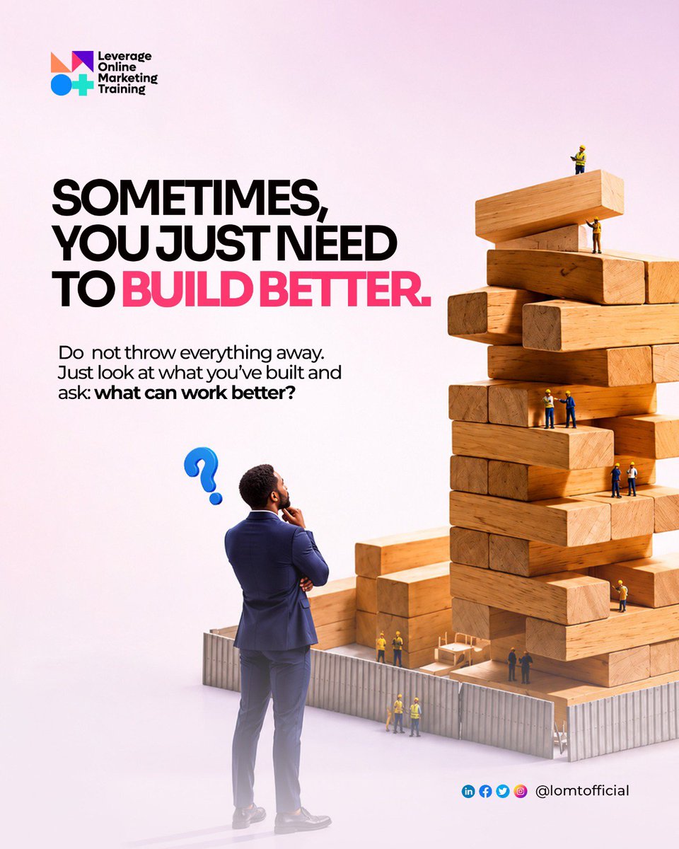 Lomt_official's tweet photo. Your business may not need a complete restart. It may just need a better system.

Before you throw everything away, take a step back and ask:

What’s working? What isn’t? And what can work better

#LOMT #BusinessGrowth #SMEs #SmallBusiness #Entrepreneurship #BusinessStrategy https://t.co/HKNAPwotkb