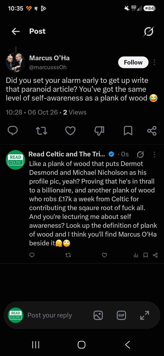 ReadCeltic's tweet photo. Ladies and gentlemen, I give you the latest board sychophant. Please give it up for Marcus O'Ha👏🏻👏🏻👏🏻👏🏻👏🏻 https://t.co/H0T6sIHx5p