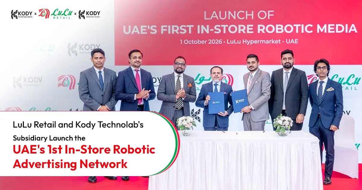 kody_technolab's tweet photo. The future of retail advertising is now in motion.
 
@kodymellc and @LuluRetail  have launched the UAE’s first in-store robotic advertising network.

For More Details - https://t.co/prxjGzmJgL

#RetailTech #Robot #Lulu #Odigo #AdvertisingRobot https://t.co/1fVYBDooaE