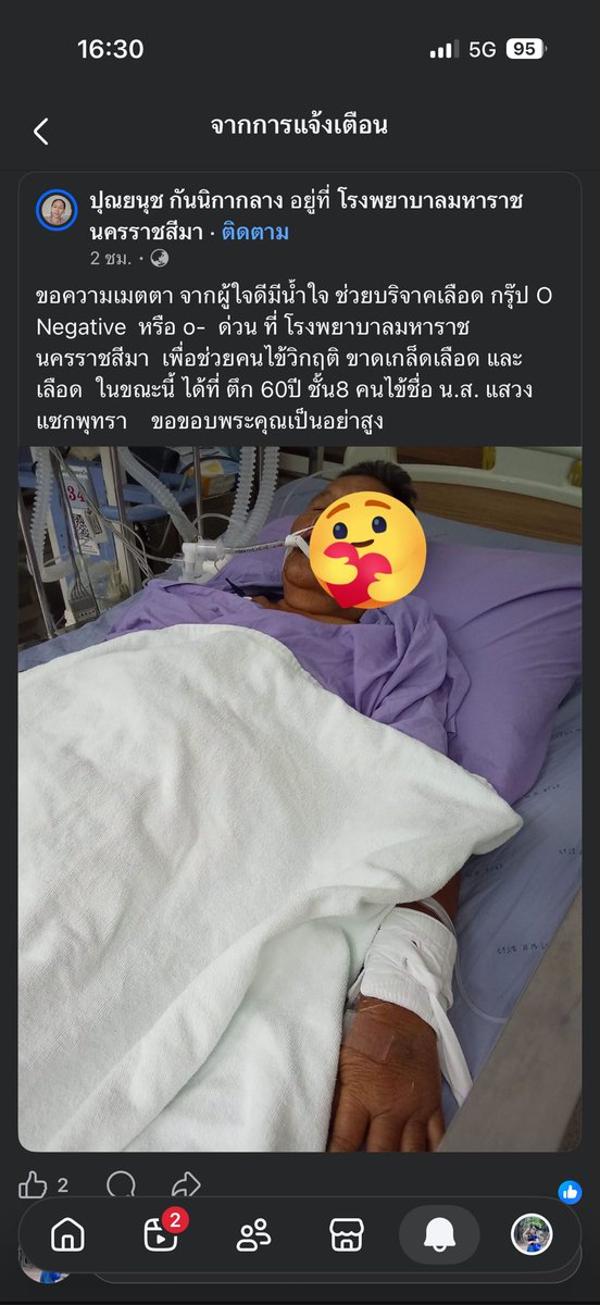 Kwankwan5060's tweet photo. ขอรับบริจาคเลือด กรุ๊ป O Negative ค่ะ
เป็นป้าของเค้าเอง ใครใจดีผ่านไปผ่านมาช่วยแชร์หน่อยนะคะ 🙏🏼 #น้ำท่วม https://t.co/5bcV9YPT4K