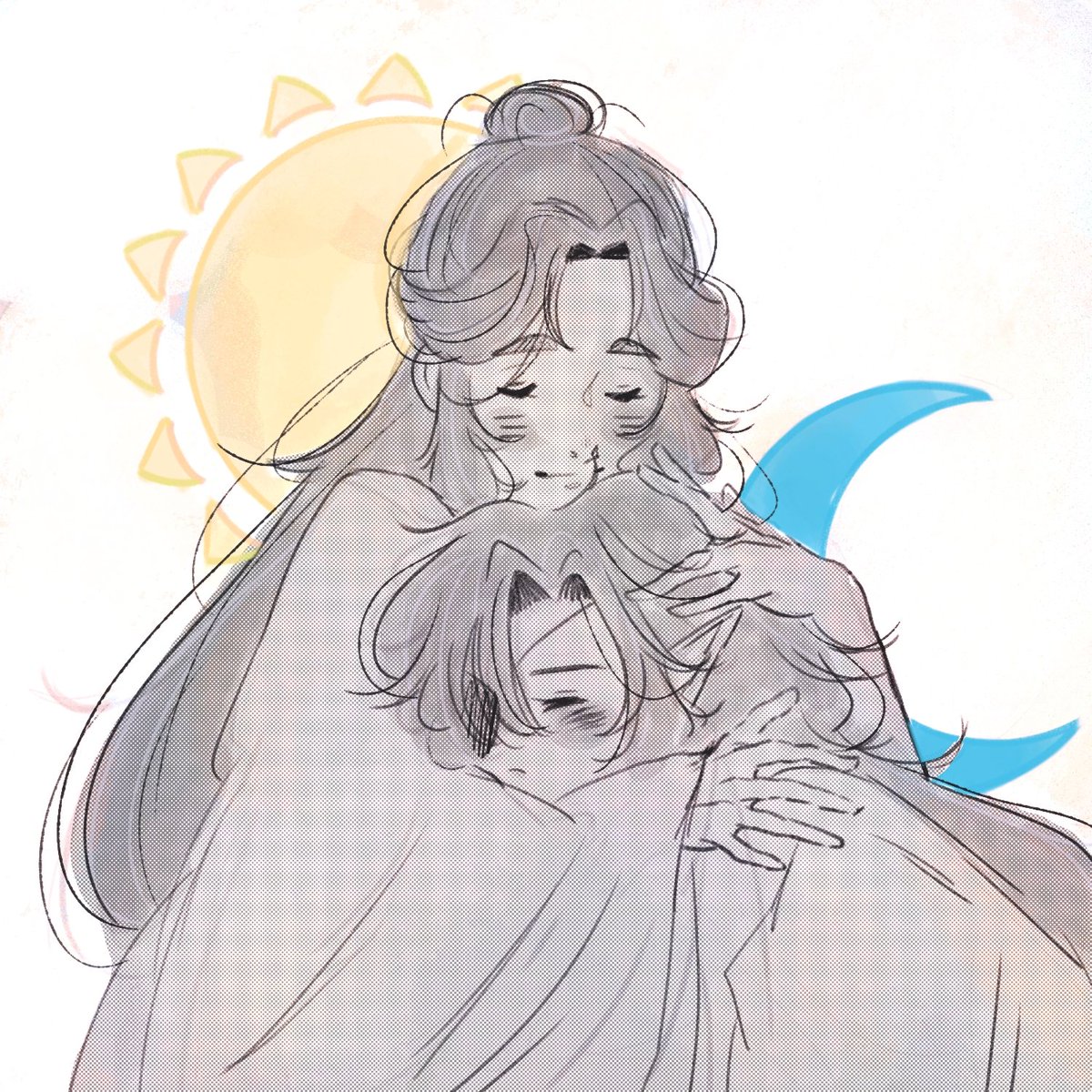 NytedWod's tweet photo. #mxtxtober26 #hualian 

 6. sun&amp;moon🌙☀️ https://t.co/FahjN5eGgu